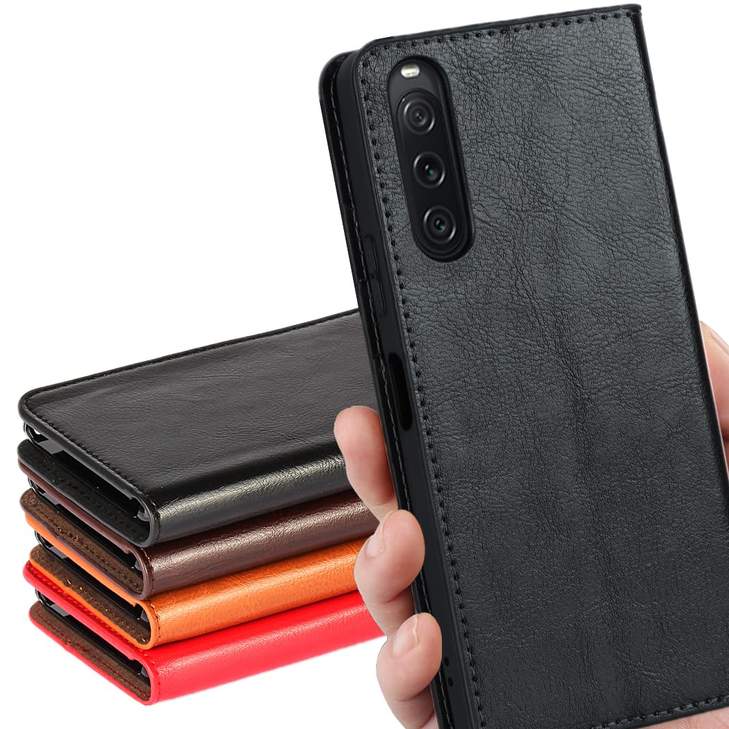 Amazon.co.jp: Xperia 10 V ケース 手帳型 【 マグネット無し 】 耐